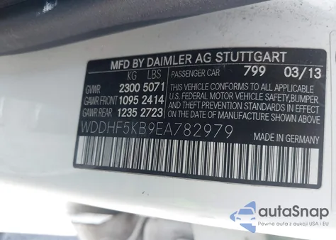 2014 Mercedes-Benz E 350 z USA, uszkodzony, nr VIN WDDHF5KB9EA782979